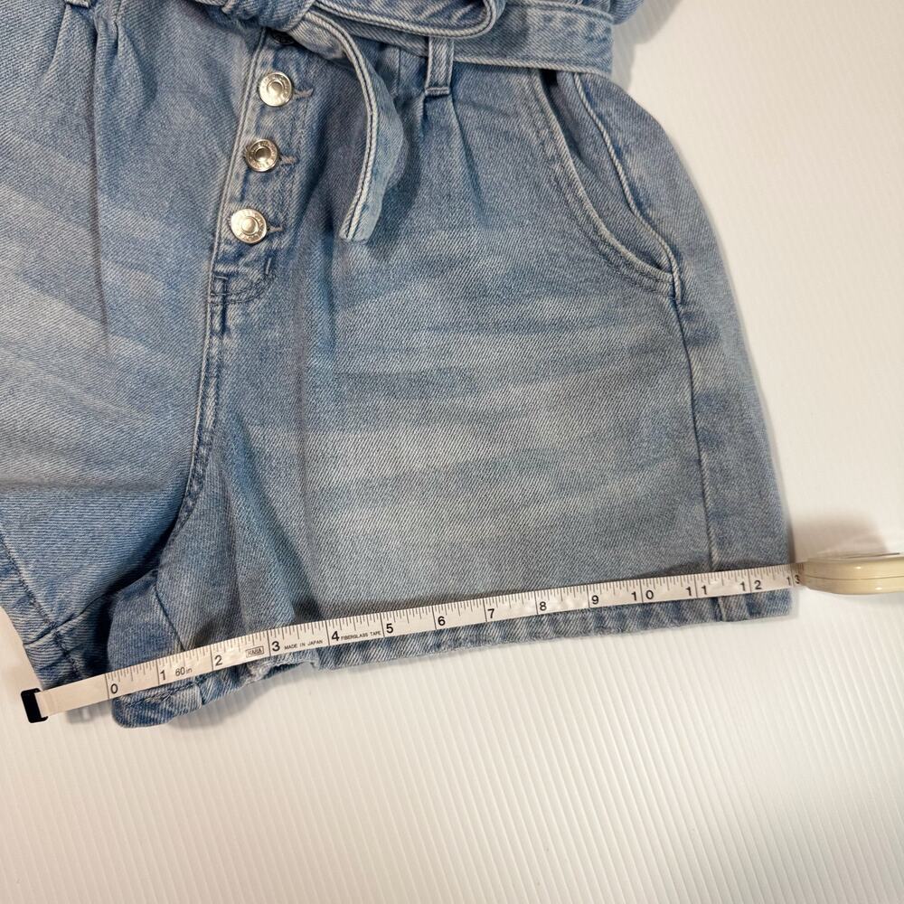 American Eagle Paperbag Waist Denim Shorts Women's 10 Coastal Grandmother Summer - Picture 8 of 11